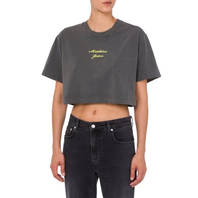THE EMBROIDERED COTTON JERSEY CROP TOP